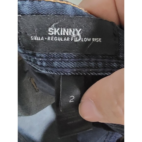 Express Stella Size 4 Blue Denim Skinny Low Rise Regular Fit Women's Jeans - Picture 3 of 16